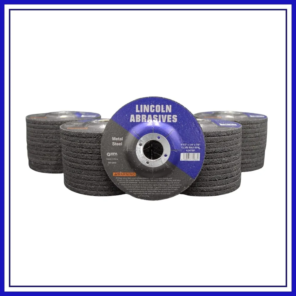 50 Pack Grinding Wheels 4.5" x 1/4" x 7/8" for Metal
50 Pack Grinding Wheels 4.5" x 1/4" x 7/8" for Metal