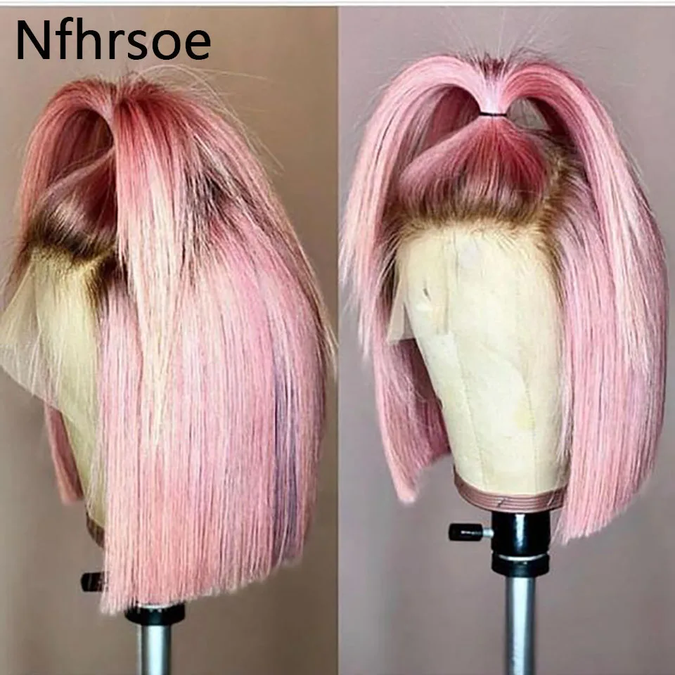Ombre Pink Short Bob Wigs Brazilian Remy Highlight T4/Pink Lace Front Human Hair Wigs 180% Density Lace Frontal Wig For Women
Ombre Pink Short Bob Wigs Brazilian Remy Highlight T4/Pink Lace Front Human Hair Wigs 180% Density Lace Frontal Wig For Women