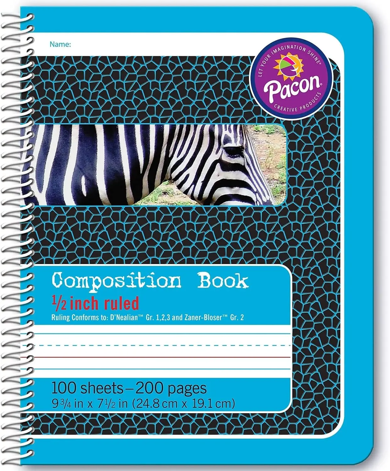 Primary Composition Spiral Notebook, 1/2-inch Ruled, 100 Sheets, Blue
Primary Composition Spiral Notebook, 1/2-inch Ruled, 100 Sheets, Blue