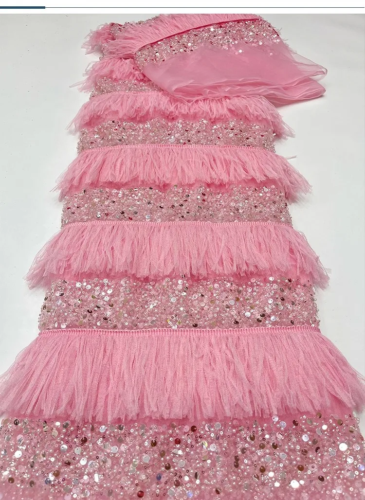 1yard new gauze fabric Exquisite beaded tassel lace tela Dress and wedding cheongsam fabric for patchwork
1yard new gauze fabric Exquisite beaded tassel lace tela Dress and wedding cheongsam fabric for patchwork