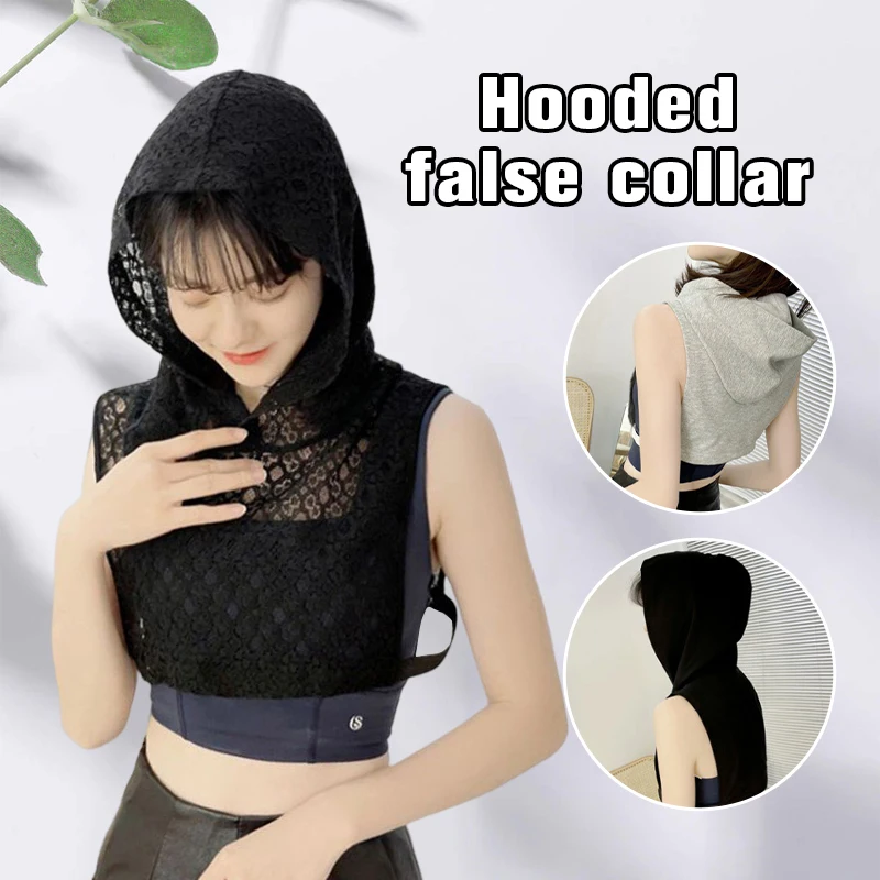 Women Girls Crochet Hollow Floral Lace Fake Collar with Hoodie Cap Fairy Pullover Half-Shirts Sweater Decorative Sunscreen Hat
Women Girls Crochet Hollow Floral Lace Fake Collar with Hoodie Cap Fairy Pullover Half-Shirts Sweater Decorative Sunscreen Hat