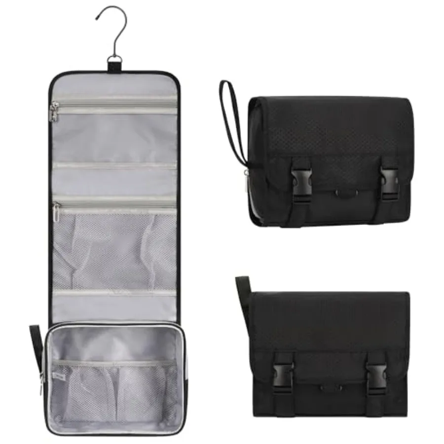 Hanging Toiletry Bag for Men and Women, Portable Hanging Organizer for Travel-Sized Shower Dopp Kit, Makeup Accessories, Waterp
Hanging Toiletry Bag for Men and Women, Portable Hanging Organizer for Travel-Sized Shower Dopp Kit, Makeup Accessories, Waterp
