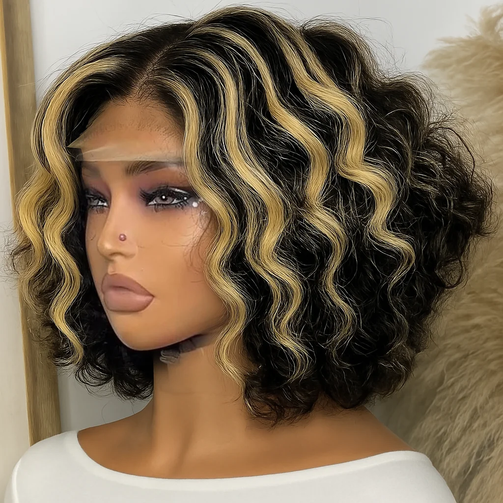 Blonde Short Loose Body Wave Bob Wigs Human Hair 5x5 Glueless Wigs Human Hair Brazilian Pre Plucked 180% Density Highlight Wigs
Blonde Short Loose Body Wave Bob Wigs Human Hair 5x5 Glueless Wigs Human Hair Brazilian Pre Plucked 180% Density Highlight Wigs