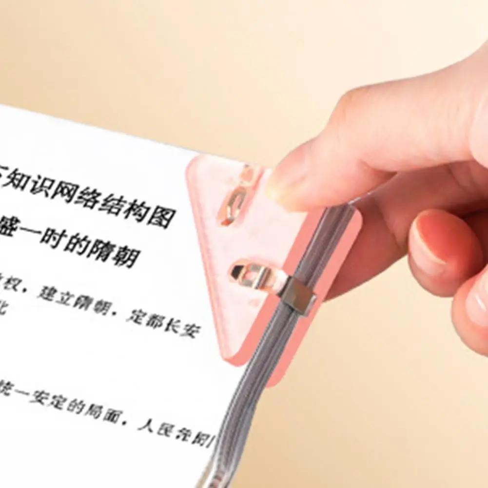 Test Paper Organizer 5pcs Triangular Corner Paper Clips with Metal Spring Clamp Transparent Plastic File Corner Clips for Office
Test Paper Organizer 5pcs Triangular Corner Paper Clips with Metal Spring Clamp Transparent Plastic File Corner Clips for Office