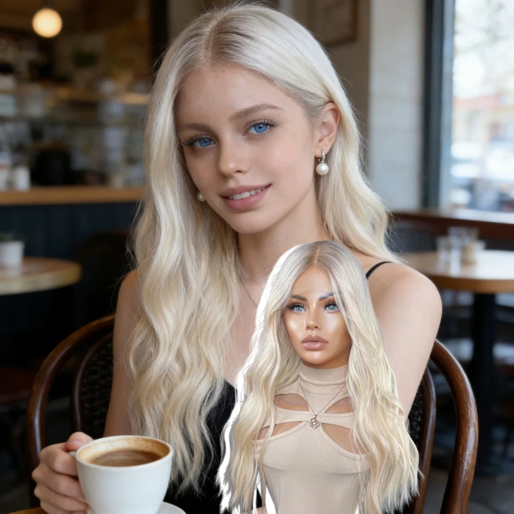 Синтетические парики с эффектом омбре Dark Roots Platinum Blonde с кружевной передней частью для женщин, предварительно прорезанные, с водной волной, термостойкие, для повседневного использования
Синтетические парики с эффектом омбре Dark Roots Platinum Blonde с кружевной передней частью для женщин, предварительно прорезанные, с водной волной, термостойкие, для повседневного использования