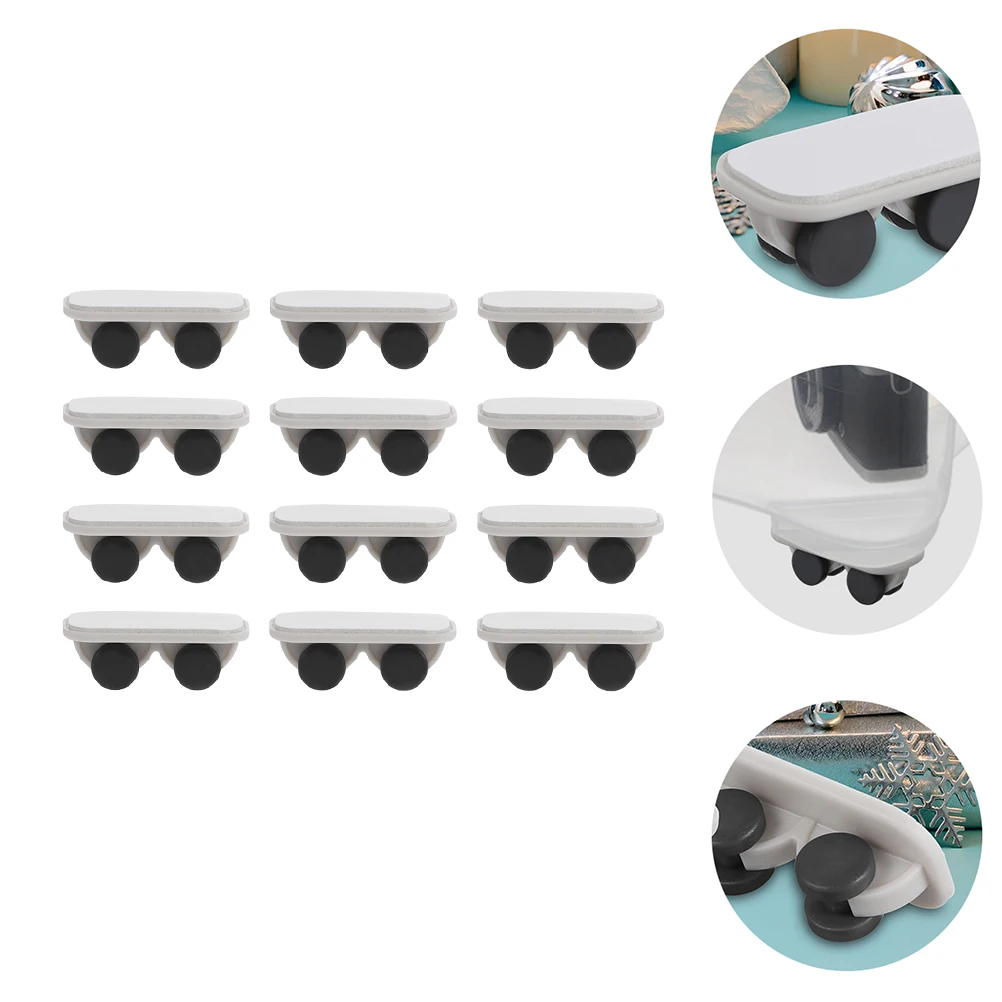 12pcs One Way Caster Wheels Adhesive Bottom Pulleys for Storage Boxes Rubbish Cans Fans Cosmetics Cases ABS Plastic Durable
12pcs One Way Caster Wheels Adhesive Bottom Pulleys for Storage Boxes Rubbish Cans Fans Cosmetics Cases ABS Plastic Durable
