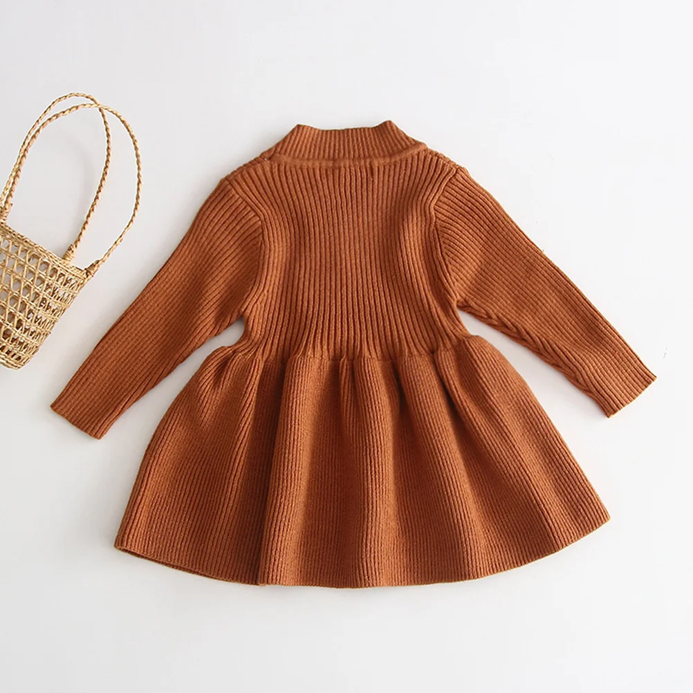 Girls Knitted Dress Long Sleeve Brown 73cm Autumn Winter Soft Warm Kids Casual Sweater Skirt Toddler Baby Keep Warm Dress
Girls Knitted Dress Long Sleeve Brown 73cm Autumn Winter Soft Warm Kids Casual Sweater Skirt Toddler Baby Keep Warm Dress