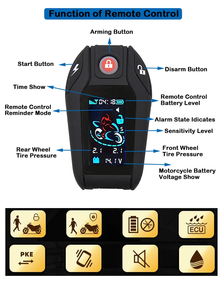 Motorcycle alarm remote controls
Motorcycle alarm remote controls