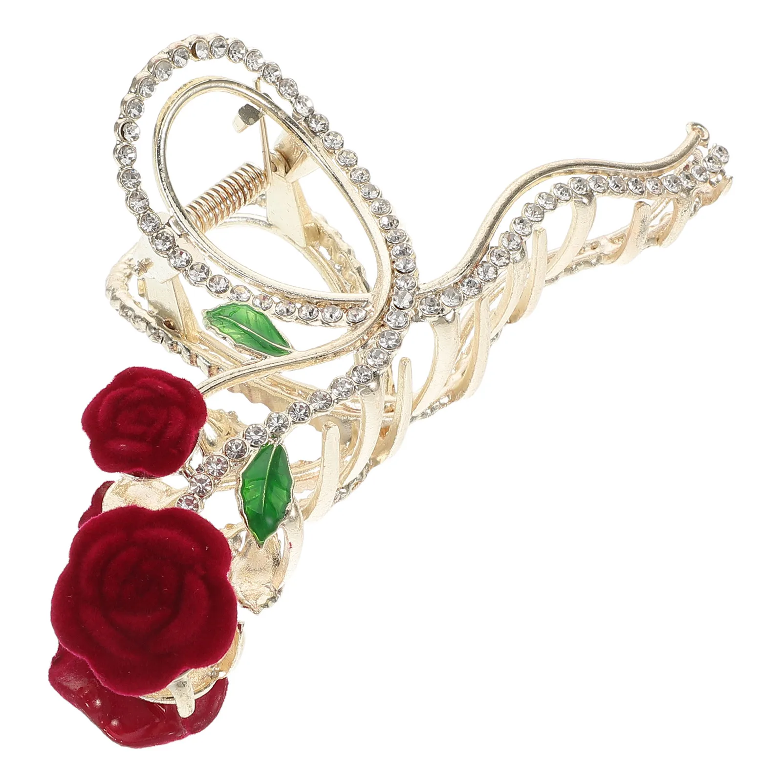 Rose Hair Clip Rhinestone Decorated Vintage Design Floral Claw Pins Women Accessories High Ponytail Hold Style Hair Jewelry
Rose Hair Clip Rhinestone Decorated Vintage Design Floral Claw Pins Women Accessories High Ponytail Hold Style Hair Jewelry