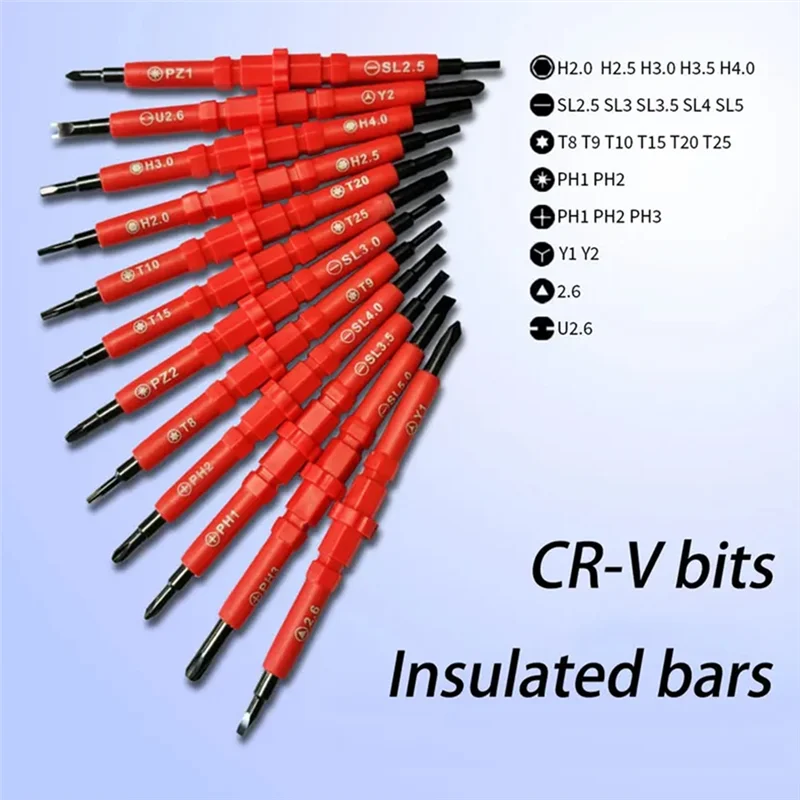 【Hot Selling】Electrician Multifunctional Insulated Screwdriver Set Pressure-Resistant Cross And Flat Head Screwdriver 15-In-1 Sc
【Hot Selling】Electrician Multifunctional Insulated Screwdriver Set Pressure-Resistant Cross And Flat Head Screwdriver 15-In-1 Sc