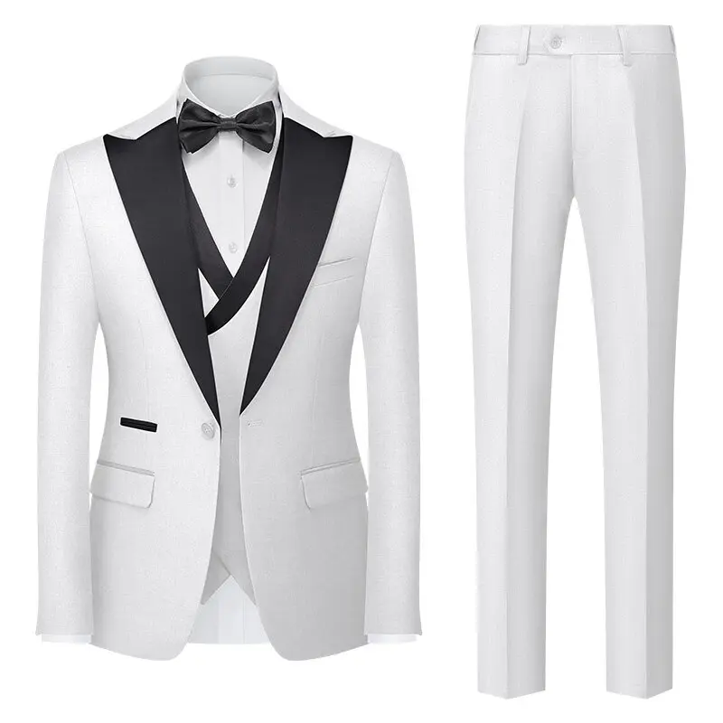 High-quality men's suit three-piece set, fashionable and handsome, British-style double split wedding dress set
High-quality men's suit three-piece set, fashionable and handsome, British-style double split wedding dress set