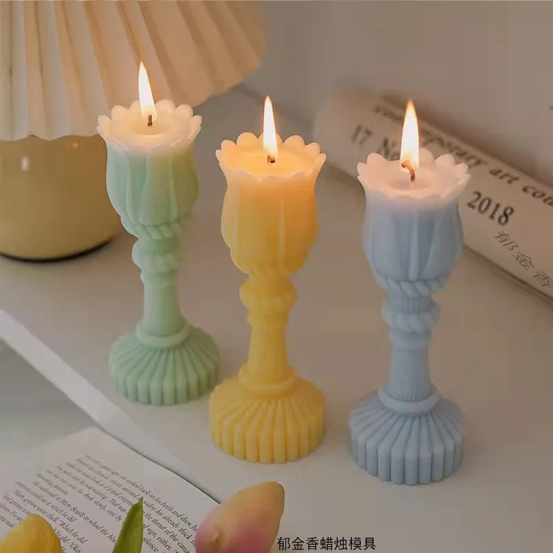 DIY Aromatherapy Candle Tulip Flower Candlestick Silicone Mold Handmade Home Decoration
DIY Aromatherapy Candle Tulip Flower Candlestick Silicone Mold Handmade Home Decoration