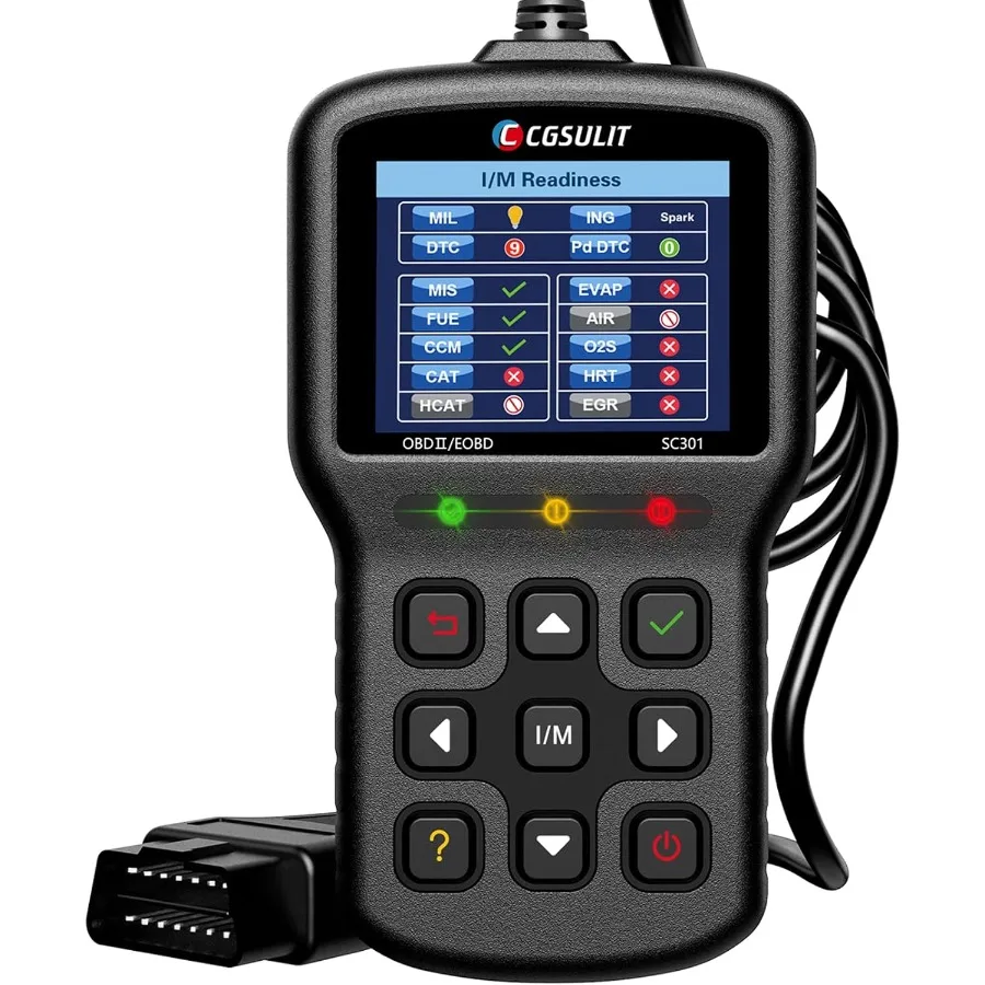Car Code Reader SC301 OBD2 Scanner with Smog Check Check Engine Light Reset Read/Clear Error Code Live Data DTC Lookup