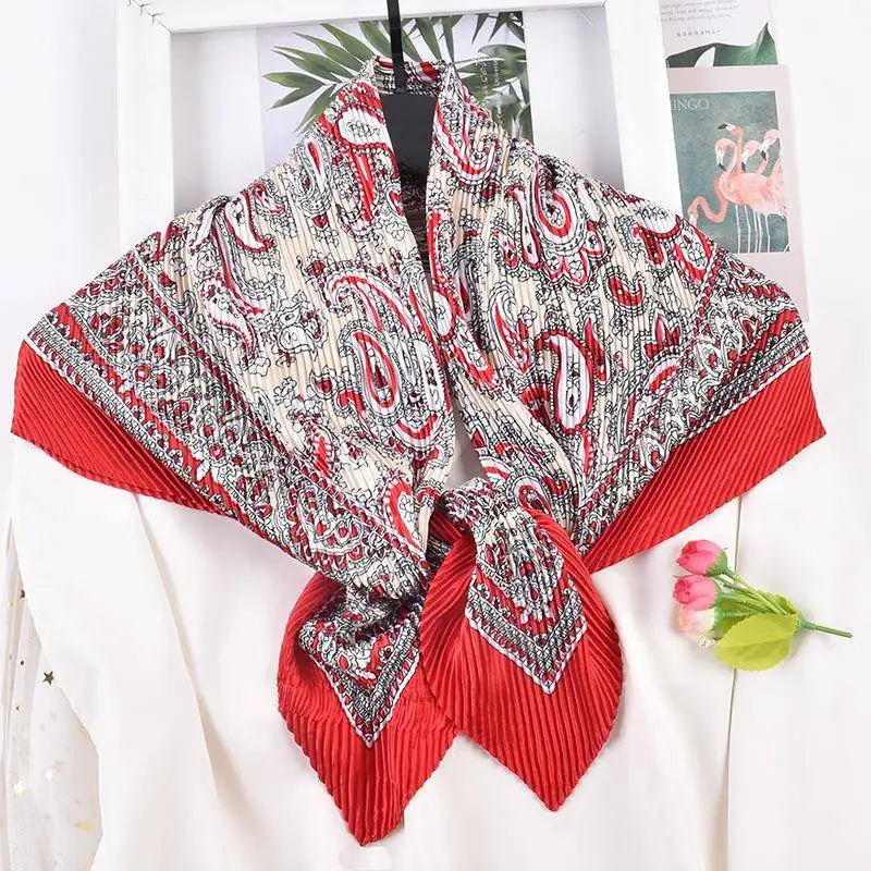 Fashionable Retro Printed Walnut Flower Pattern Pleated Silk Scarf 90 Colors Large Square Shawl Elegant Women's Accessory
Fashionable Retro Printed Walnut Flower Pattern Pleated Silk Scarf 90 Colors Large Square Shawl Elegant Women's Accessory