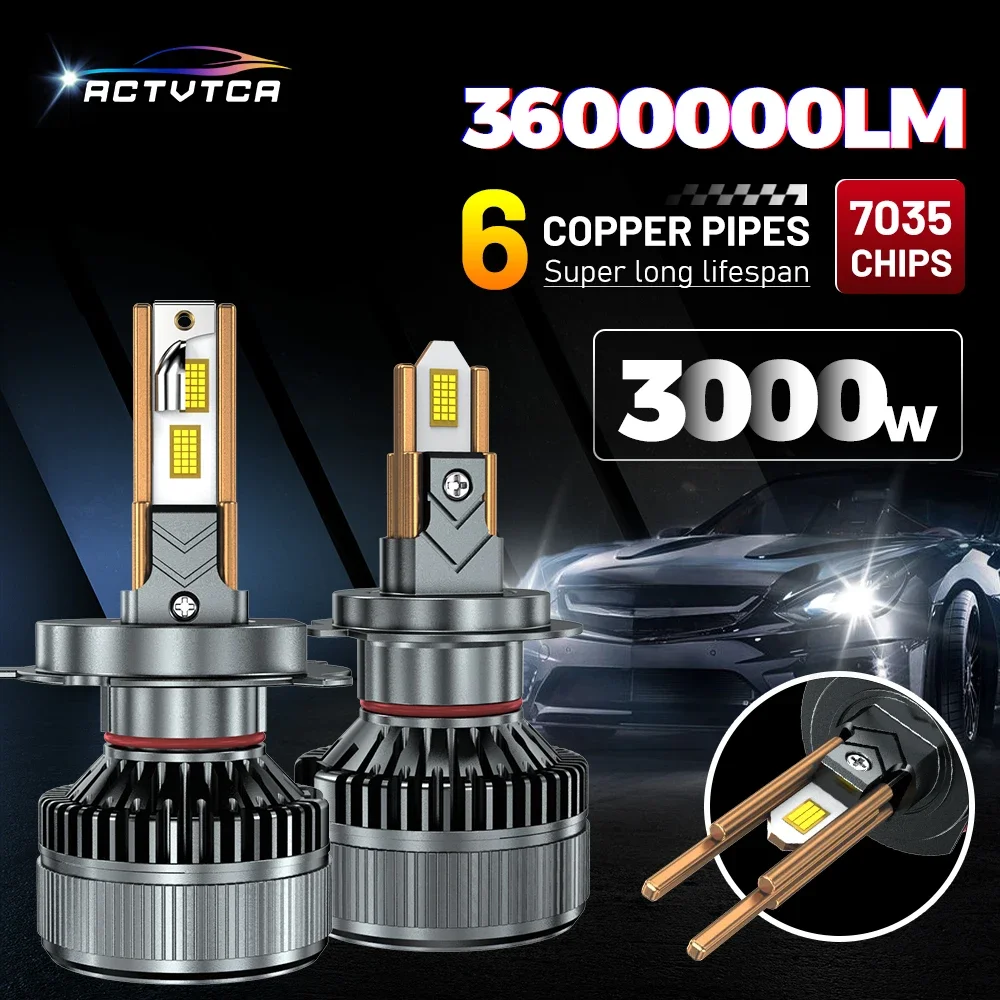 ACTVTCA 6 Copper pipes H7 LED Headlight H4 H1 H8 H9 H11 9005 HB3 9006 HB4 Headlamp Long Lifespan Auto Lights fit for 12V 24V Car
ACTVTCA 6 Copper pipes H7 LED Headlight H4 H1 H8 H9 H11 9005 HB3 9006 HB4 Headlamp Long Lifespan Auto Lights fit for 12V 24V Car