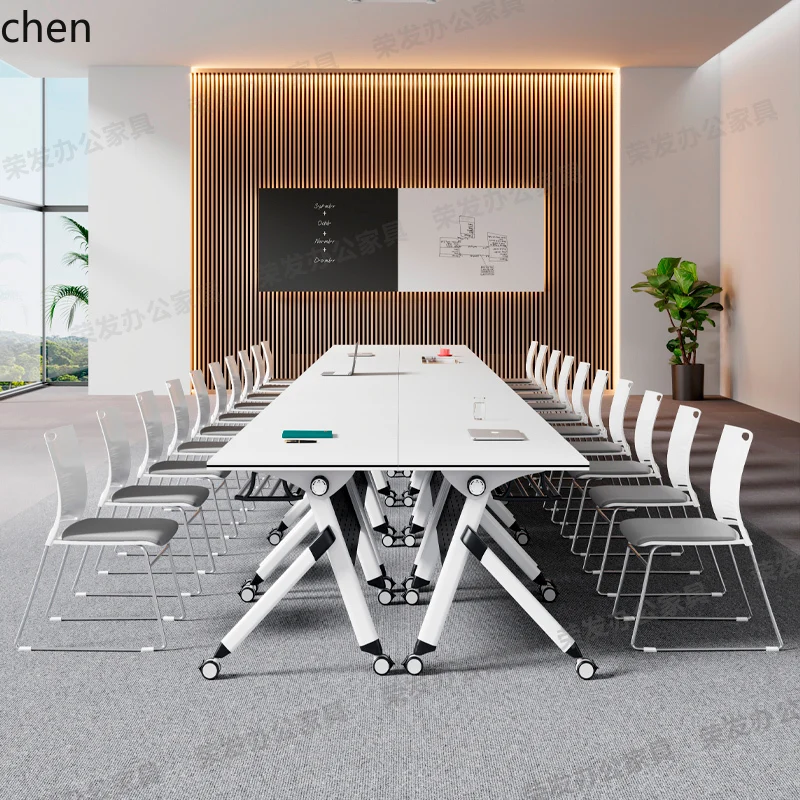 QZT Folding Training Table Conference Table and Chair Set Double Desk Movable Splicing
QZT Folding Training Table Conference Table and Chair Set Double Desk Movable Splicing