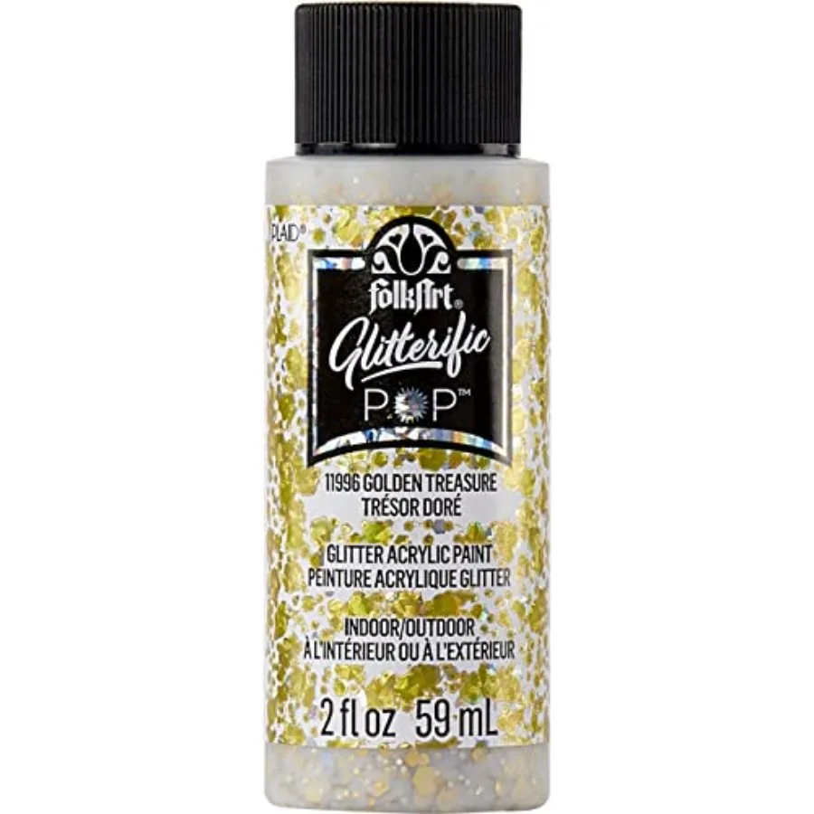 Glitterific Pop Acrylic Craft Paint, Golden Treasure 2 fl oz Premium Glitter Finish Paint, Perfect for Easy to Apply DIY Arts a
Glitterific Pop Acrylic Craft Paint, Golden Treasure 2 fl oz Premium Glitter Finish Paint, Perfect for Easy to Apply DIY Arts a