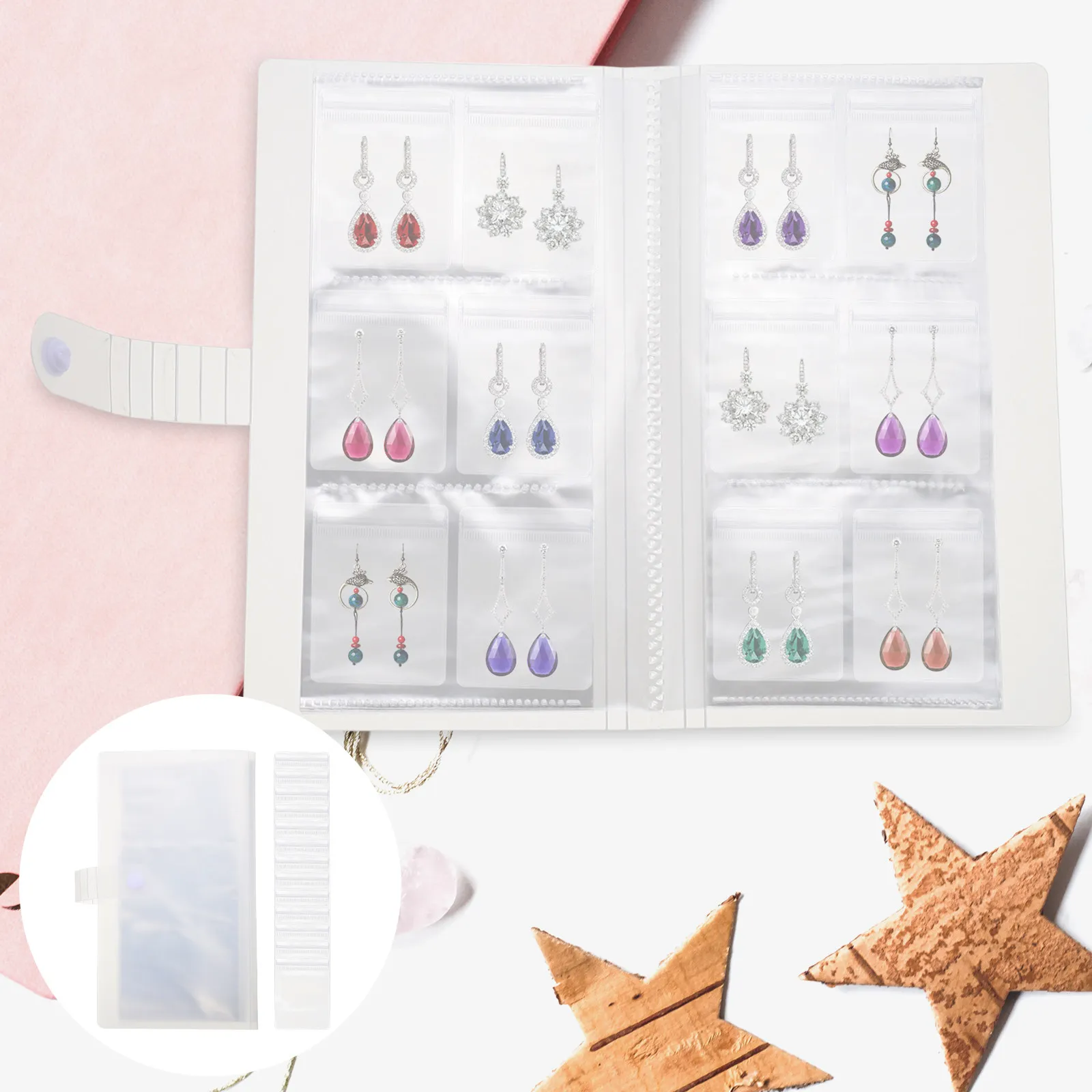 1 set Jewelry Storage Book 84 Card Slots Transparent Album Type Bag For Rings Necklaces Earrings Portable Organizer Multipurpose
1 set Jewelry Storage Book 84 Card Slots Transparent Album Type Bag For Rings Necklaces Earrings Portable Organizer Multipurpose