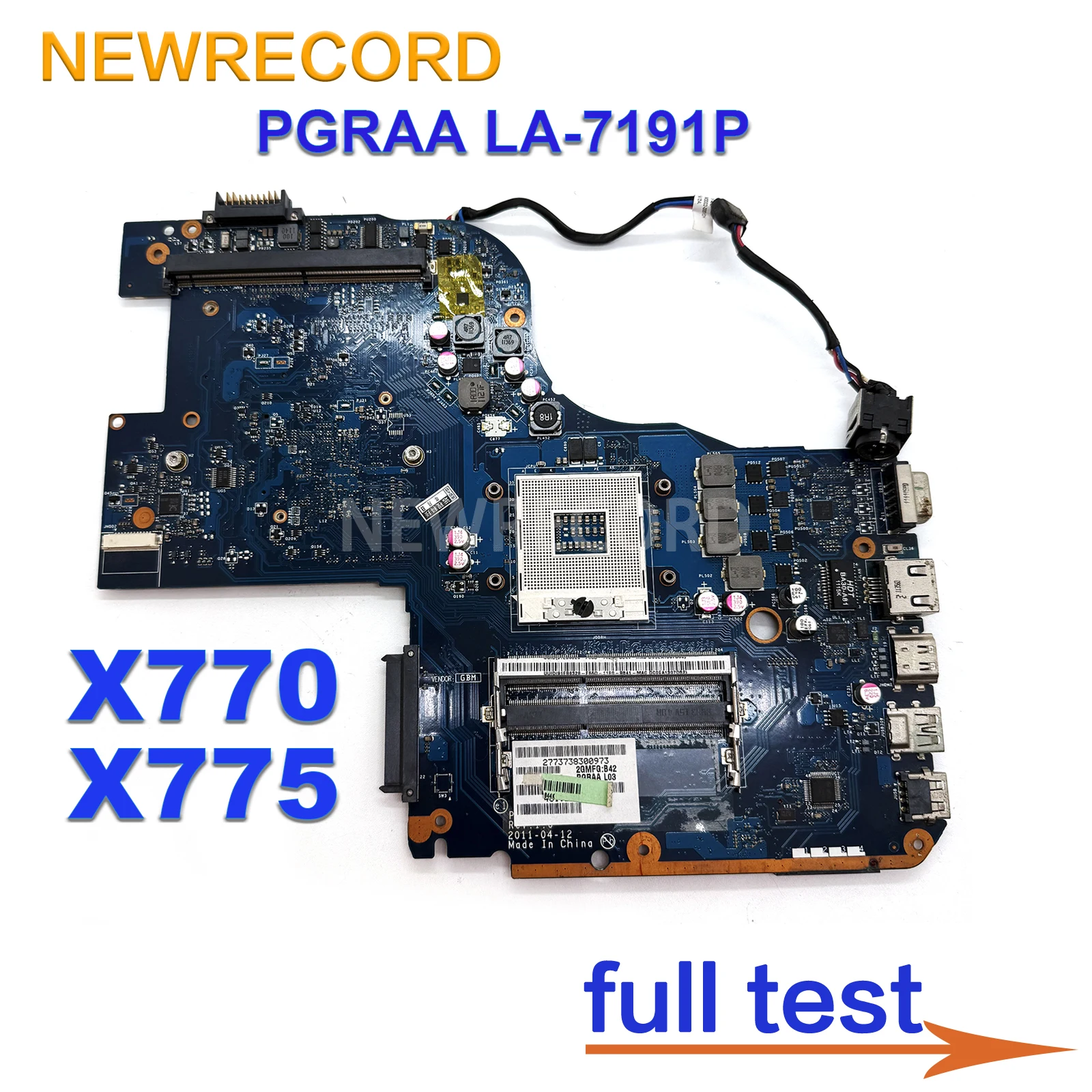 PGRAA LA-7191P K000126520 K000126510 For Toshiba Qosmio X770 X775 Laptop Motherboard DDR3 Main Board
PGRAA LA-7191P K000126520 K000126510 For Toshiba Qosmio X770 X775 Laptop Motherboard DDR3 Main Board