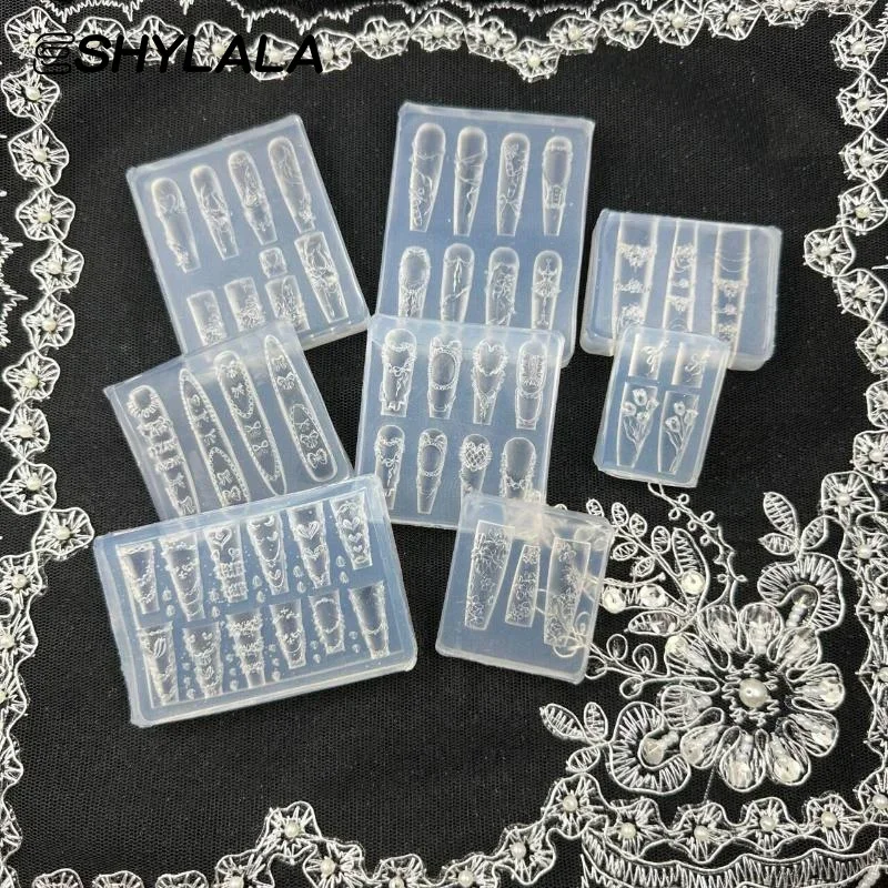 French Lace Chain Flowers 3D Acrylic Mold Swan Nail Art Decorations DIY Silicone Decorated Nail Art Templates Nails Mold Tool
French Lace Chain Flowers 3D Acrylic Mold Swan Nail Art Decorations DIY Silicone Decorated Nail Art Templates Nails Mold Tool