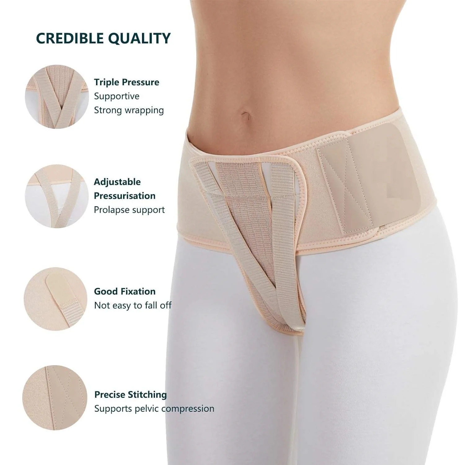 Pelvic Support Belt Professional Comfortable Elastic V Sling Uterus Support Belt for Prolapse Pregnancy SPD Vulvar Varicosities
Pelvic Support Belt Professional Comfortable Elastic V Sling Uterus Support Belt for Prolapse Pregnancy SPD Vulvar Varicosities