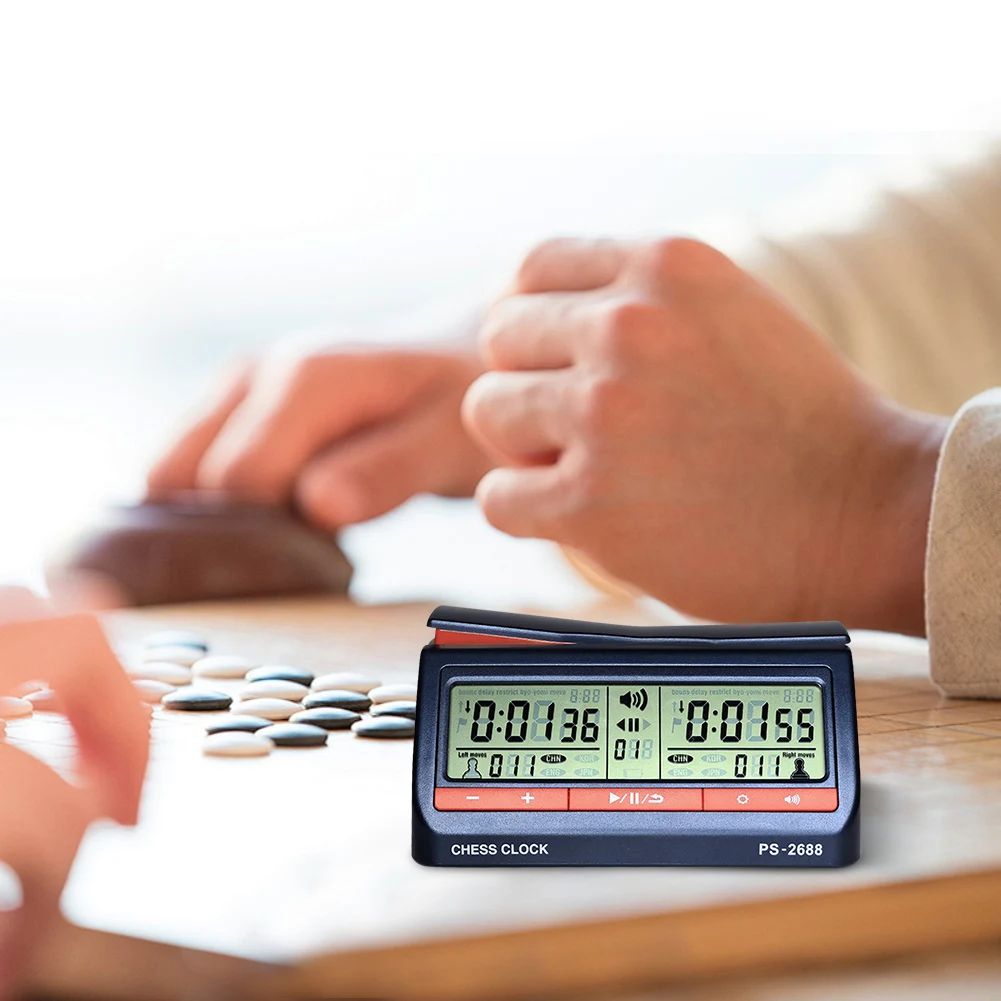 Chess Games Timer Multifunctional Chess Clock Hour Meter Stopwatch with Delayed Countdown Function for Family Personal Use
Chess Games Timer Multifunctional Chess Clock Hour Meter Stopwatch with Delayed Countdown Function for Family Personal Use