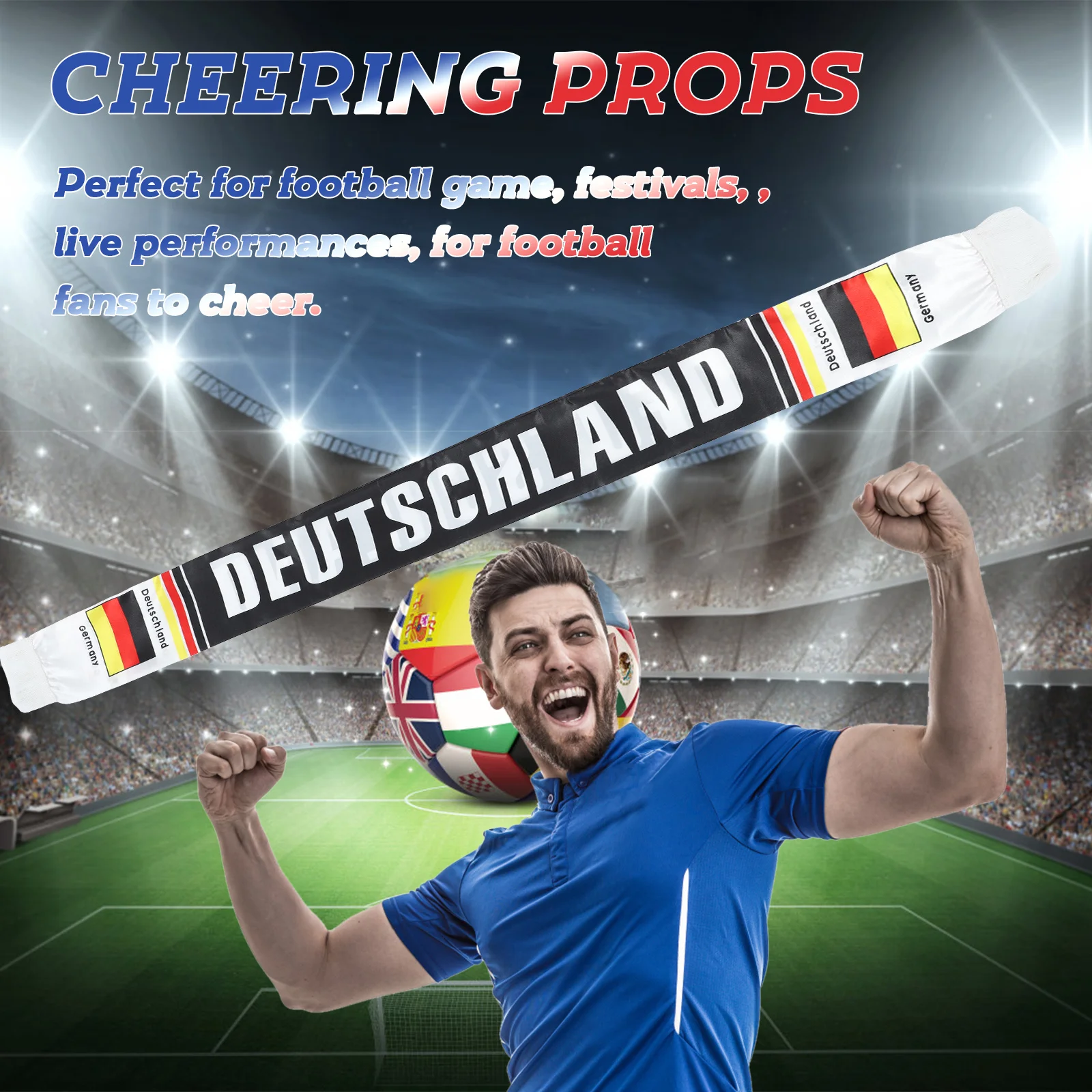 2Pcs Football Fan Scarfs Satin Cheering Scarfs for Sports Fans Soccer Knit Scarf Game Festival Gift Football Scarf
2Pcs Football Fan Scarfs Satin Cheering Scarfs for Sports Fans Soccer Knit Scarf Game Festival Gift Football Scarf