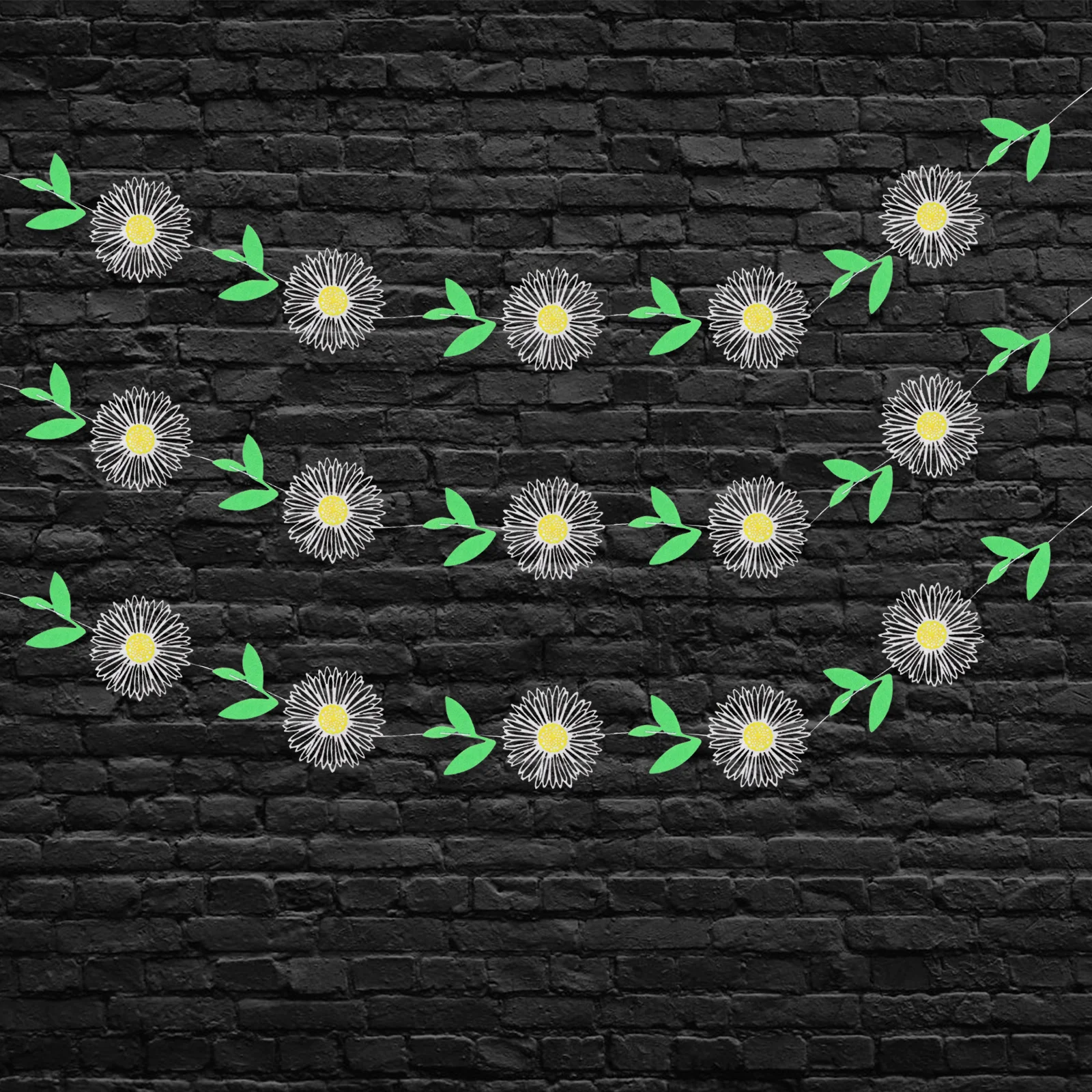 3Pcs Daisy Banner Party Decoration Hanging Garland for Spring Birthday Decor Window Wall Outdoor Indoor Event Decorative Bunting
3Pcs Daisy Banner Party Decoration Hanging Garland for Spring Birthday Decor Window Wall Outdoor Indoor Event Decorative Bunting