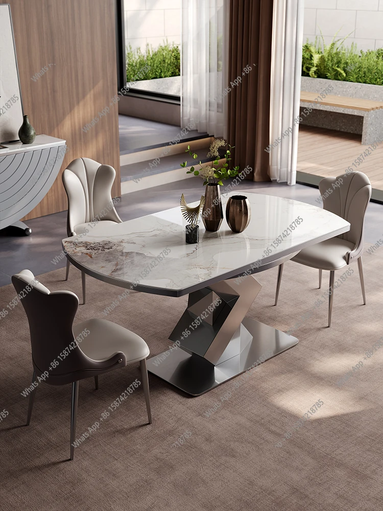 Italian minimalist household rock slab dining table retractable folding square becomes round dual-purpose dining table
Italian minimalist household rock slab dining table retractable folding square becomes round dual-purpose dining table