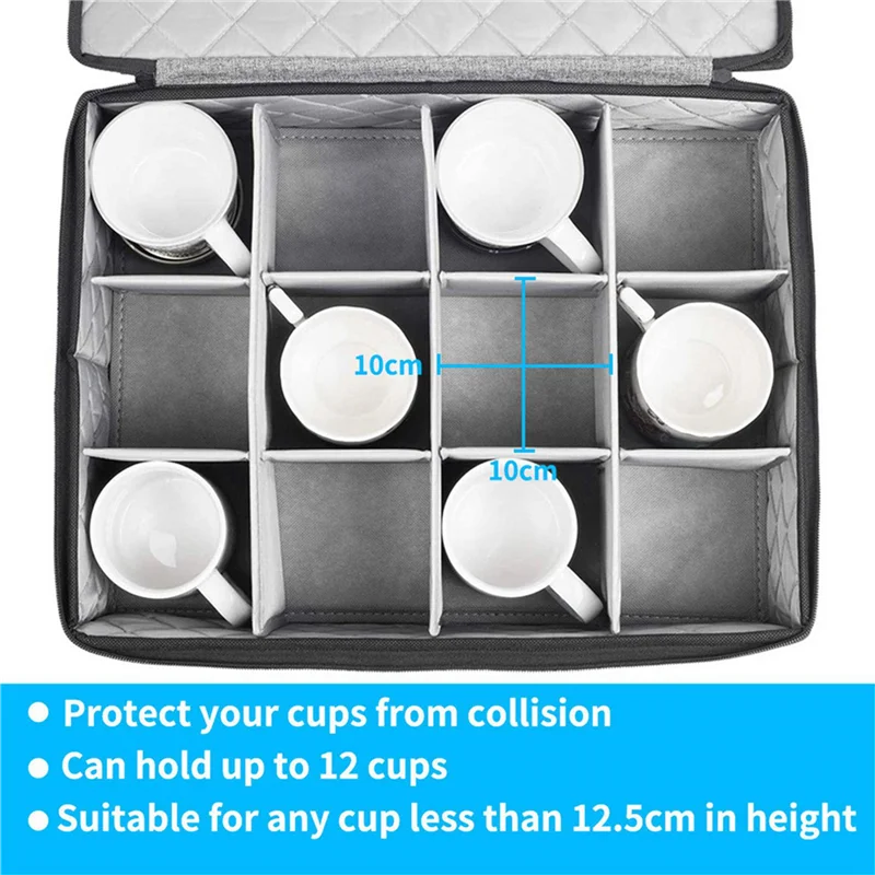 A33Z-3X Mug And Cup Storage Box, Coffee Mug Organizer Tea Cup Storage Container, Glass Mug Storage Chest Case With Dividers
A33Z-3X Mug And Cup Storage Box, Coffee Mug Organizer Tea Cup Storage Container, Glass Mug Storage Chest Case With Dividers