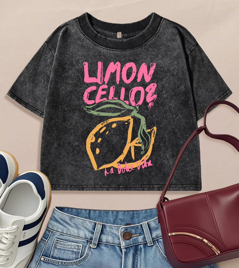 Lemon Fruit Cellos Fresh Print Women Washed Slim T-Shirts Summer O-Neck Tee Shirt Cotton Casual Clothes Y2K All-Match Crop Top
Lemon Fruit Cellos Fresh Print Women Washed Slim T-Shirts Summer O-Neck Tee Shirt Cotton Casual Clothes Y2K All-Match Crop Top
