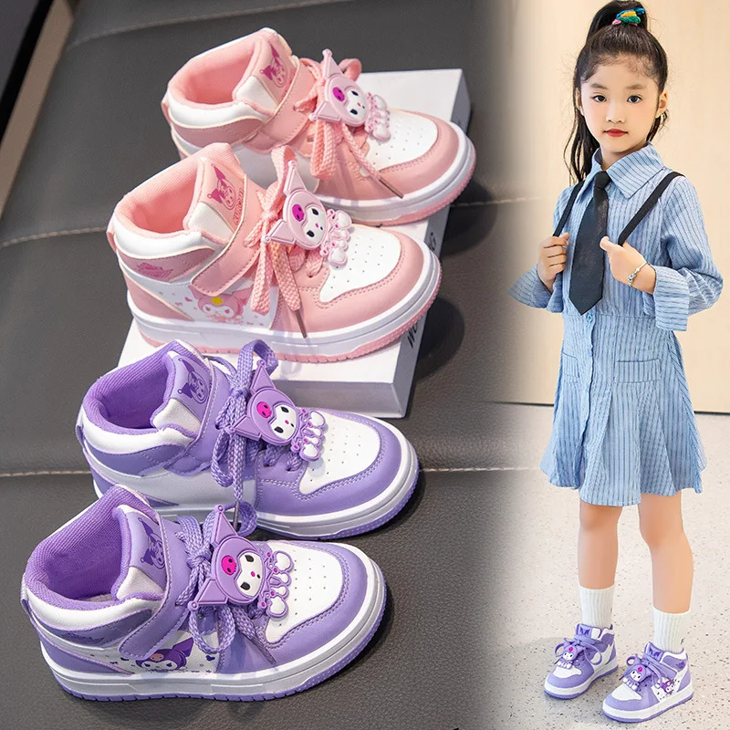 Kuromi Girls High Top Sneakers - Spring Autumn New Cartoon Casual Shoes, Trendy Versatile Kids Running Board Shoes
Kuromi Girls High Top Sneakers - Spring Autumn New Cartoon Casual Shoes, Trendy Versatile Kids Running Board Shoes
