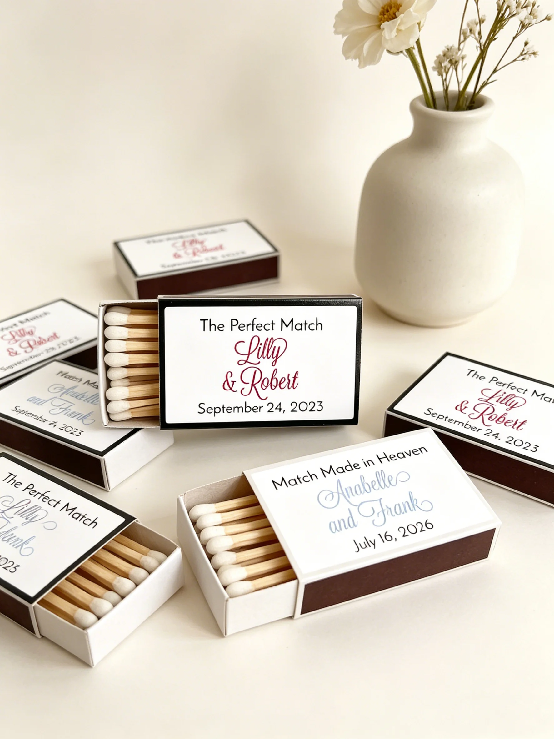 Match Made In Heaven Personalized Matchboxes Bulk Wedding Party Guest Favors
Match Made In Heaven Personalized Matchboxes Bulk Wedding Party Guest Favors