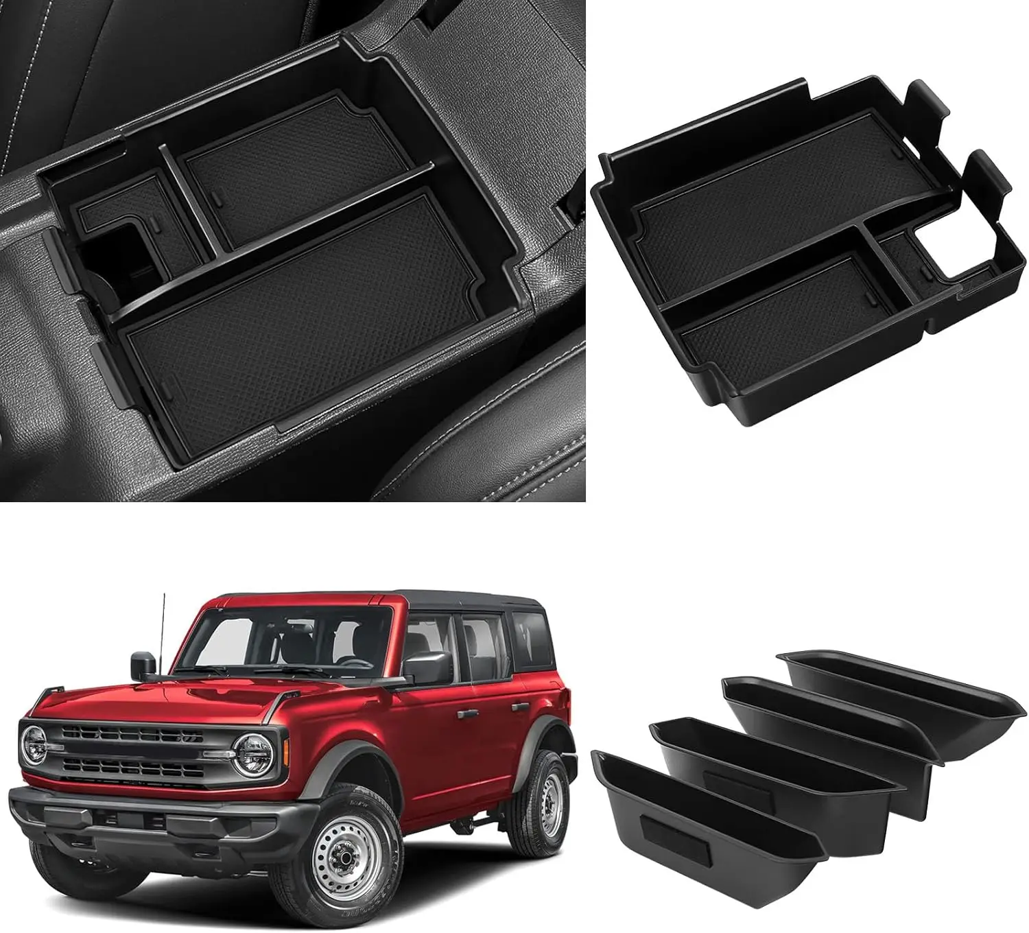 5PCS Car Front Rear Door Handle Storage Box Organizer Tray for Ford Bronco 4 Doors 2021-2025 Stowing Tidying Interior Accessory
5PCS Car Front Rear Door Handle Storage Box Organizer Tray for Ford Bronco 4 Doors 2021-2025 Stowing Tidying Interior Accessory