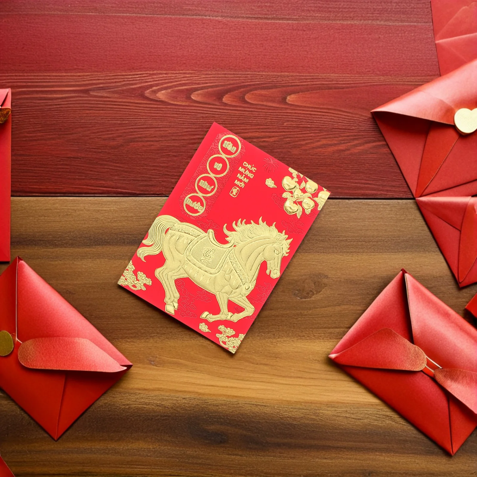120pcs Vietnamese New Year Red Envelopes 2026 Horse Year Cultural Design Lunar Festive Money Packets For Events
120pcs Vietnamese New Year Red Envelopes 2026 Horse Year Cultural Design Lunar Festive Money Packets For Events