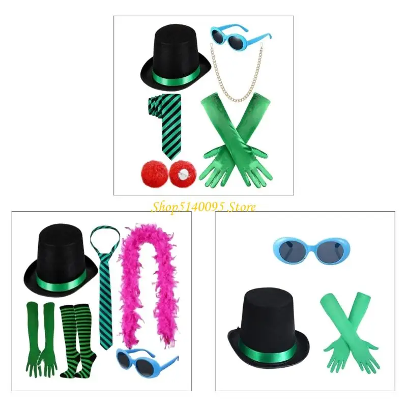 DXAE Green Felts Hat Long Gloves Blue Glasses Cosplay Ensemble For Anime Convention Event
DXAE Green Felts Hat Long Gloves Blue Glasses Cosplay Ensemble For Anime Convention Event