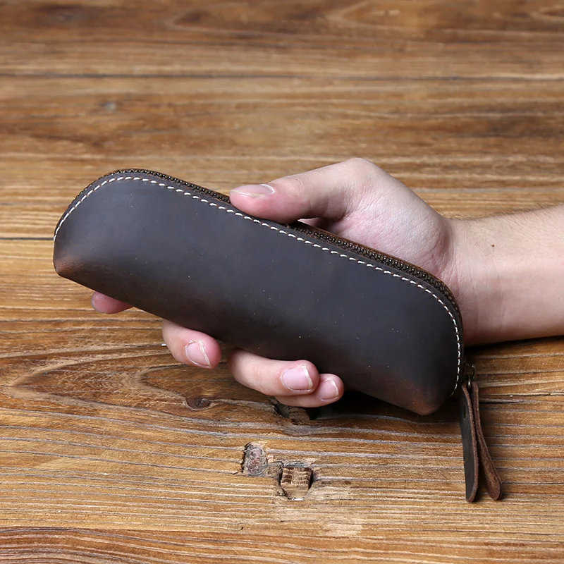 Retro Genuine Leather Pen Bag, Crazy Horse Leather Pen Box, Storage Bag, Zipper Glasses Box, Learning Supplies Stationery Wallet
Retro Genuine Leather Pen Bag, Crazy Horse Leather Pen Box, Storage Bag, Zipper Glasses Box, Learning Supplies Stationery Wallet