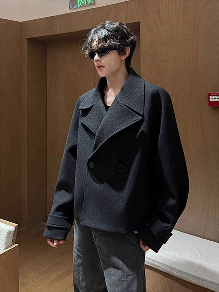 Briti Sle ort Suit Collar Woolen Coat Men's Autumn Winter Cleanfit High-End Feeling Haome ape Windbreaker Jaet
Briti Sle ort Suit Collar Woolen Coat Men's Autumn Winter Cleanfit High-End Feeling Haome ape Windbreaker Jaet