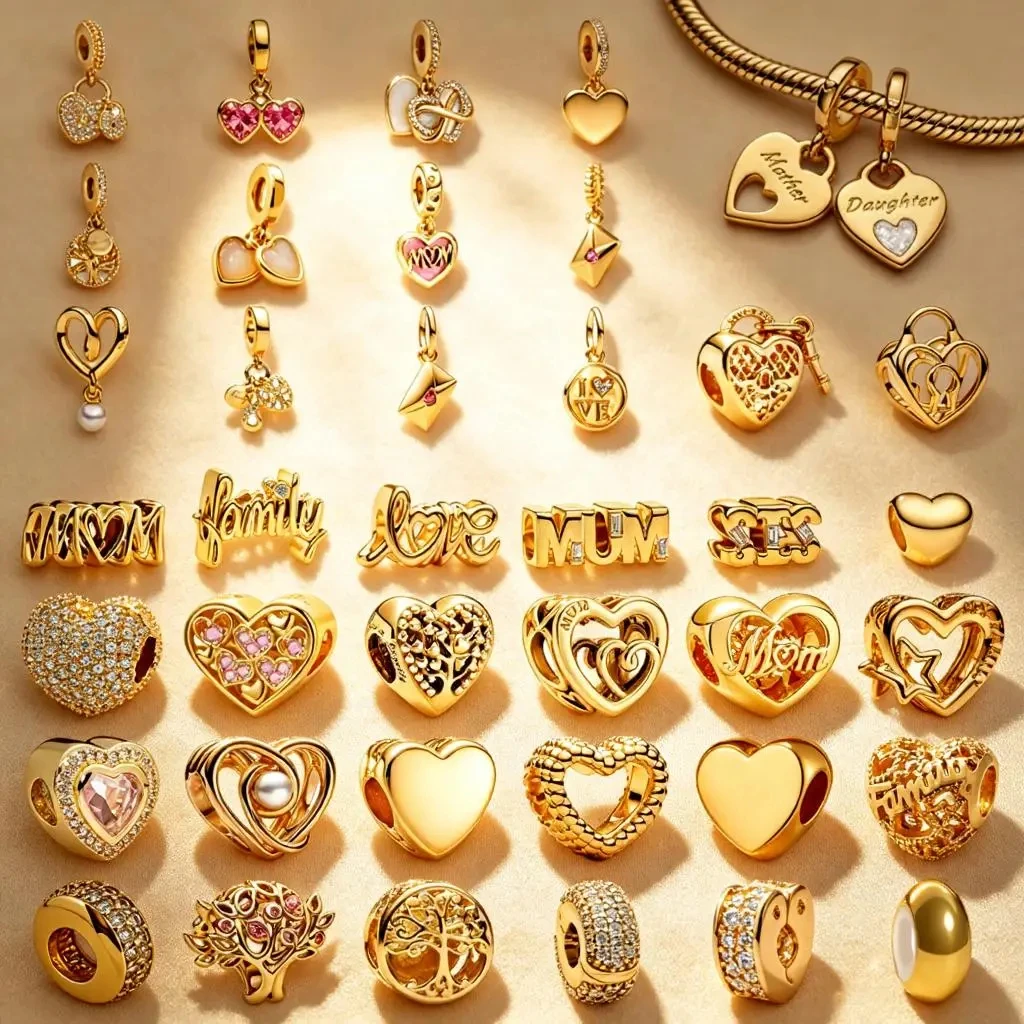 Sparkling Golden Charms Family Tree Love Stamp Love Mom Sister Wrapped Heart Beads Fit Original Bracelets DIY Women Jewelry Gift
Sparkling Golden Charms Family Tree Love Stamp Love Mom Sister Wrapped Heart Beads Fit Original Bracelets DIY Women Jewelry Gift