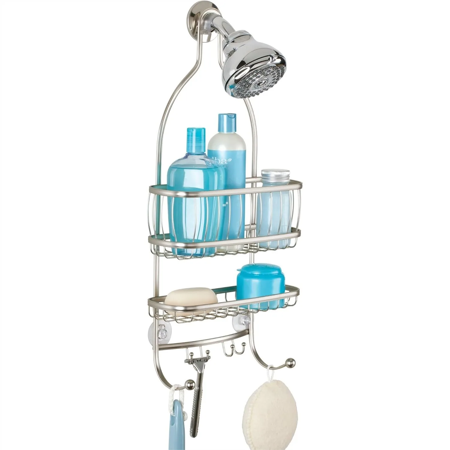 Hanging Shower Caddy with Extra Wide Space for Shampoo and Soap, Rust-Resistant Metal Wire Organizer for Razors and Towels
Hanging Shower Caddy with Extra Wide Space for Shampoo and Soap, Rust-Resistant Metal Wire Organizer for Razors and Towels
