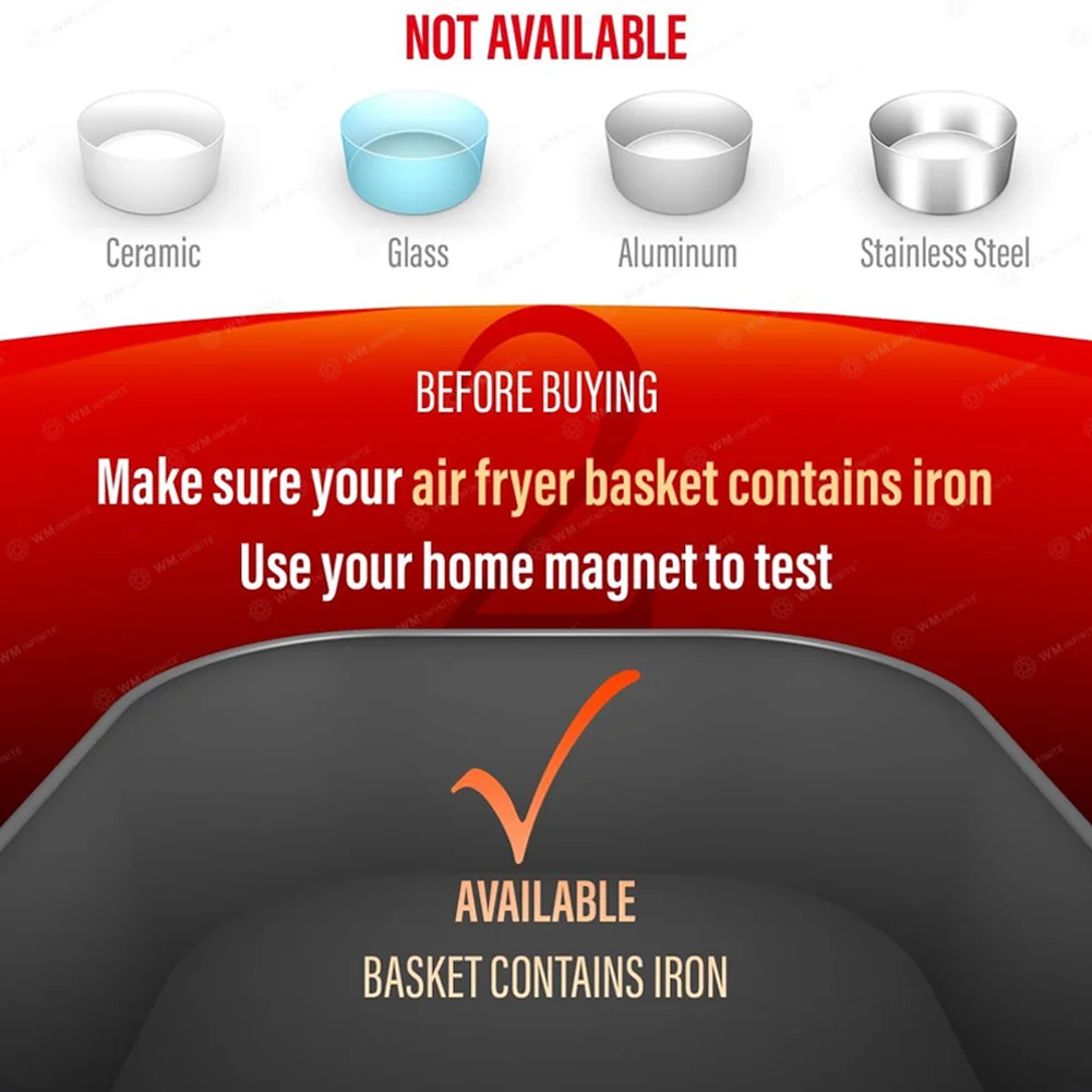 Набор из 4 магнитов для аэрофритюрницы, силиконовые магниты-фиксаторы для крепления пергаментной бумаги и вкладышей для аэрофритюрницы, для кухни и приготовления пищи
Набор из 4 магнитов для аэрофритюрницы, силиконовые магниты-фиксаторы для крепления пергаментной бумаги и вкладышей для аэрофритюрницы, для кухни и приготовления пищи