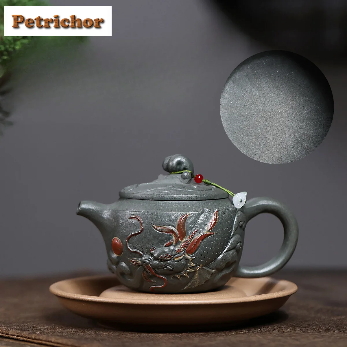 290ml Retro Yixing Purple Clay Teapot Handmade Dragon Pot Raw Ore Blackish Green Mud Tea Making Kettle With Infuser Zisha Teaset
290ml Retro Yixing Purple Clay Teapot Handmade Dragon Pot Raw Ore Blackish Green Mud Tea Making Kettle With Infuser Zisha Teaset