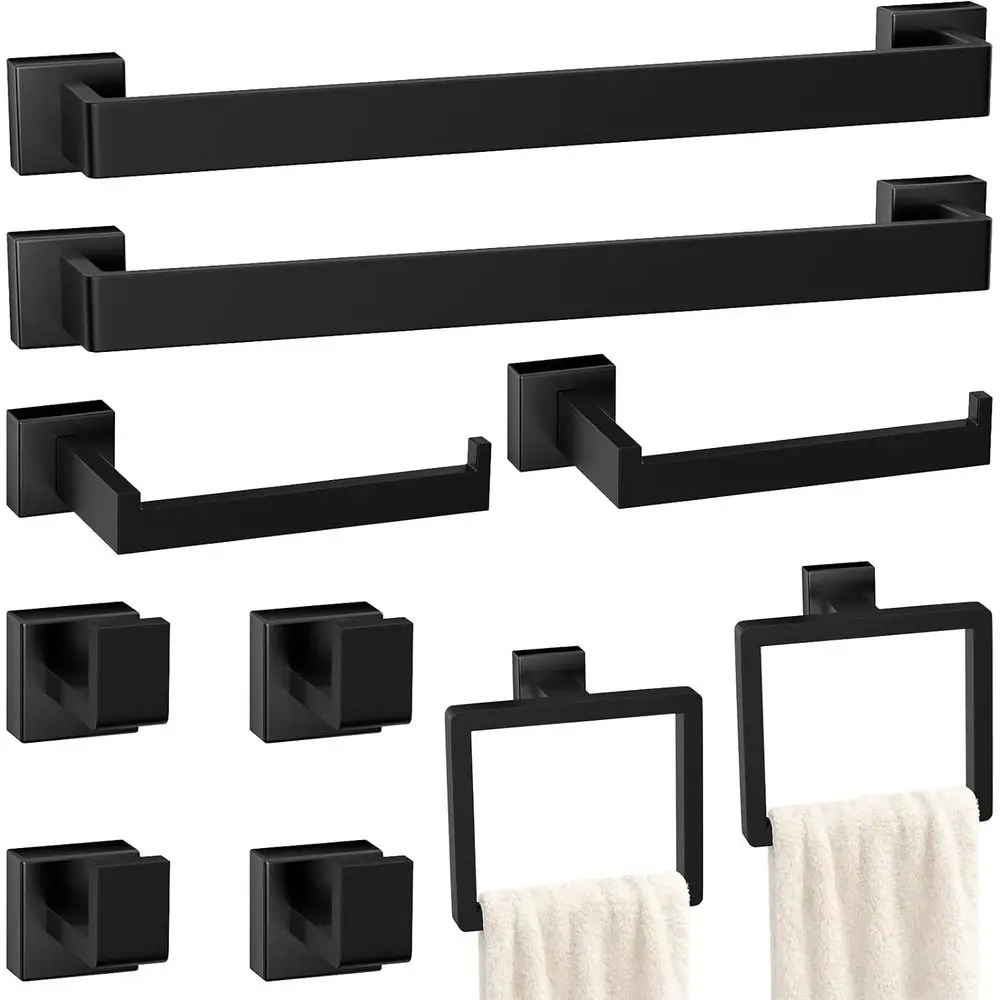 24-Inch Stainless Steel Bathroom Accessory Set: Wall Mounted Towel Racks & Hardware
24-Inch Stainless Steel Bathroom Accessory Set: Wall Mounted Towel Racks & Hardware