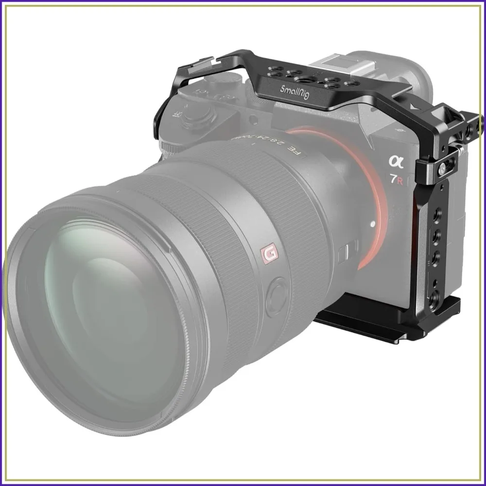 Camera Cage for Sony A7RIII / A7III / A7M3, with Shoe Mount, NATO Rail, Supports XLR-K2M/K1M, Black
Camera Cage for Sony A7RIII / A7III / A7M3, with Shoe Mount, NATO Rail, Supports XLR-K2M/K1M, Black