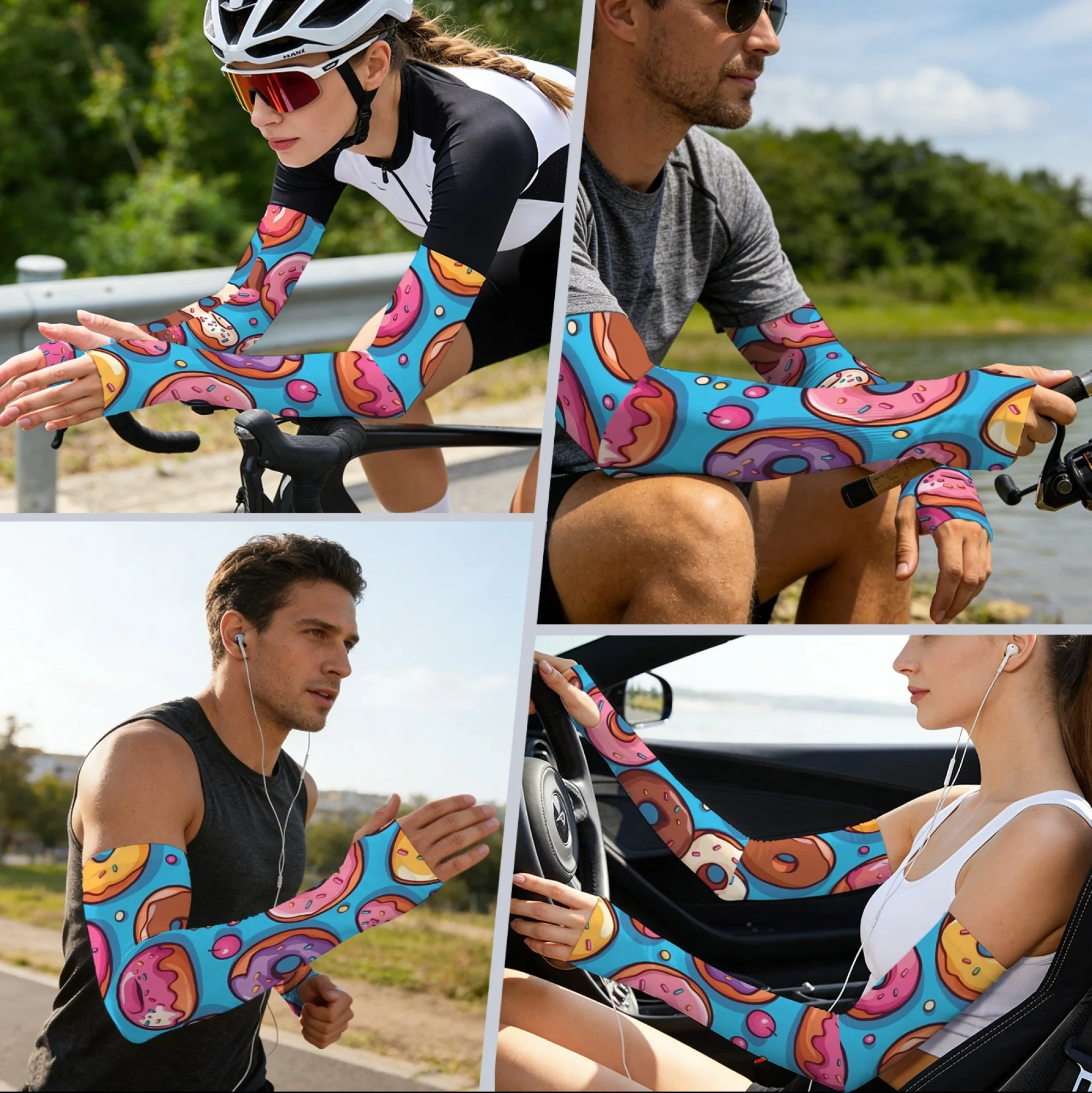 Sweet Donut-print Sleeves Comfortable Soft Breathable Sleeves for Outdoor Cycling Running Fishing Sports Protective Sleeves
Sweet Donut-print Sleeves Comfortable Soft Breathable Sleeves for Outdoor Cycling Running Fishing Sports Protective Sleeves