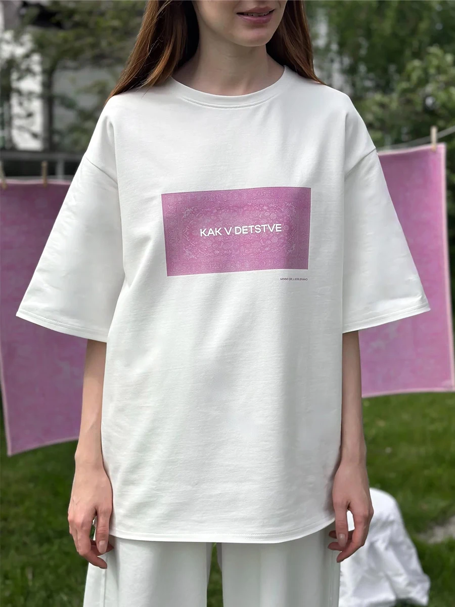 Women's 2026 Summer New Printed Crew Neck T-Shirt Oversized Loose-Fit Short-Sleeve Casual Top Tees
Women's 2026 Summer New Printed Crew Neck T-Shirt Oversized Loose-Fit Short-Sleeve Casual Top Tees