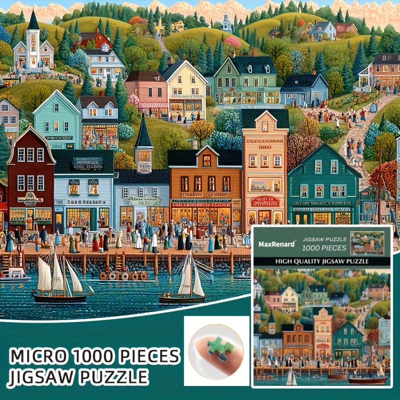 1000pcs Jigsaw Puzzle with Letter-Guided Assembly, Storage Box - Coastal Dock Scene15x10in (38x26cm) Challenge Puzzle for Adults
1000pcs Jigsaw Puzzle with Letter-Guided Assembly, Storage Box - Coastal Dock Scene15x10in (38x26cm) Challenge Puzzle for Adults