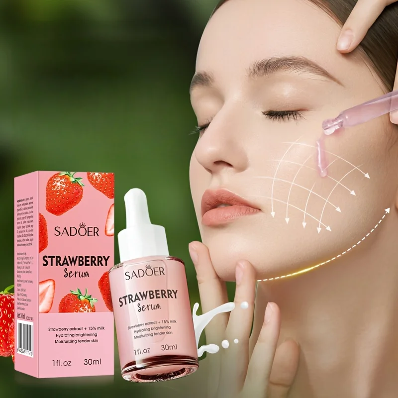 1 Bottle, 30ml Strawberry Fruit Milk Essence, Containing Strawberry Extract, Vitamins C and E, Niacinamide and Other Ingredients, Fragrance-Free, Alcohol-Free, Moisturizing and Hydrating, Suitable for All Light Beige Skin Tones, Unisex.
1 Bottle, 30ml Strawberry Fruit Milk Essence, Containing Strawberry Extract, Vitamins C and E, Niacinamide and Other Ingredients, Fragrance-Free, Alcohol-Free, Moisturizing and Hydrating, Suitable for All Light Beige Skin Tones, Unisex.