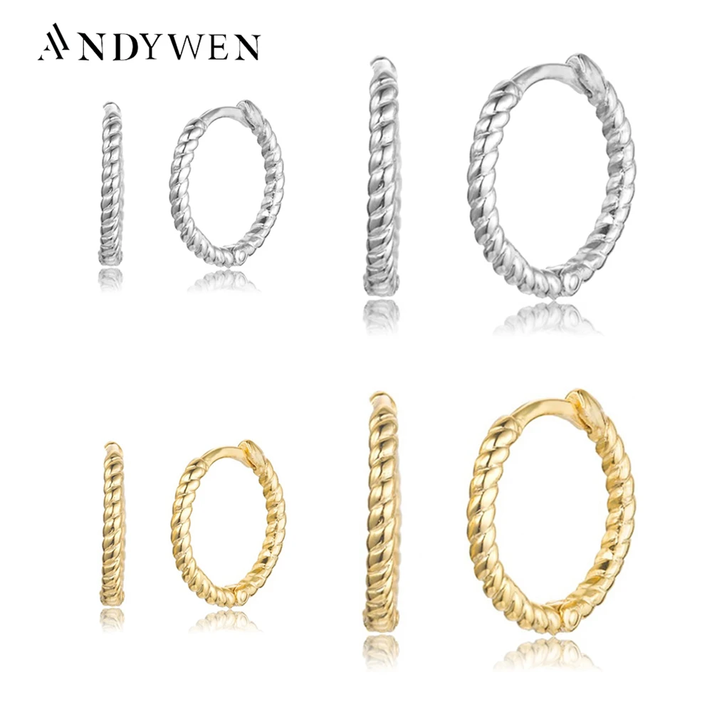ANDYWEN 925 Sterling Silver Screw Mini Hoops Big Circles Huggies Women Rock Punk Ring Earring For 2020 Wholesale Price Jewelry
ANDYWEN 925 Sterling Silver Screw Mini Hoops Big Circles Huggies Women Rock Punk Ring Earring For 2020 Wholesale Price Jewelry