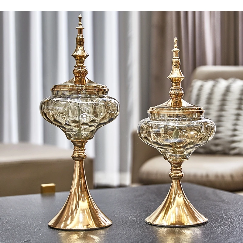 Metal Glass Candy Can High Foot Sealed Storage Flower Vase Desktop Center Handicraft Decorations Home Furnishing Decoration
Metal Glass Candy Can High Foot Sealed Storage Flower Vase Desktop Center Handicraft Decorations Home Furnishing Decoration